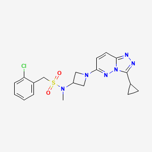 B2951137 1-(2-chlorophenyl)-N-(1-(3-cyclopropyl-[1,2,4]triazolo[4,3-b]pyridazin-6-yl)azetidin-3-yl)-N-methylmethanesulfonamide CAS No. 2309342-49-0