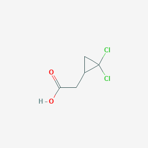 molecular formula C5H6Cl2O2 B2951144 2-(2,2-二氯环丙基)乙酸 CAS No. 5365-26-4