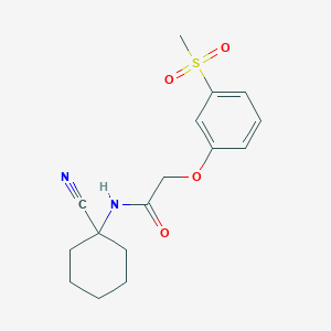molecular formula C16H20N2O4S B2951146 N-(1-cyanocyclohexyl)-2-(3-methanesulfonylphenoxy)acetamide CAS No. 1197893-63-2