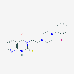 molecular formula C19H20FN5OS B2951152 3-[2-[4-(2-fluorophenyl)piperazin-1-yl]ethyl]-2-sulfanylidene-1H-pyrido[2,3-d]pyrimidin-4-one CAS No. 688793-40-0