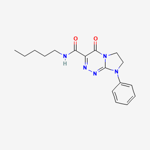 4-oxo-N-pentyl-8-phenyl-4,6,7,8-tetrahydroimidazo[2,1-c][1,2,4]triazine-3-carboxamide