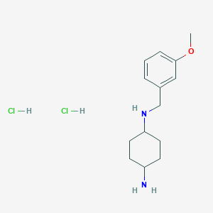 molecular formula C14H24Cl2N2O B2951158 (1R*,4R*)-N1-(3-甲氧基苄基)环己烷-1,4-二胺二盐酸盐 CAS No. 1286275-81-7
