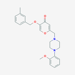 molecular formula C25H28N2O4 B2951161 2-{[4-(2-methoxyphenyl)piperazin-1-yl]methyl}-5-[(3-methylphenyl)methoxy]-4H-pyran-4-one CAS No. 898441-97-9