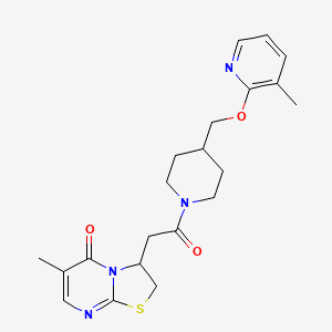 6-Methyl-3-[2-[4-[(3-methylpyridin-2-yl)oxymethyl]piperidin-1-yl]-2-oxoethyl]-2,3-dihydro-[1,3]thiazolo[3,2-a]pyrimidin-5-one
