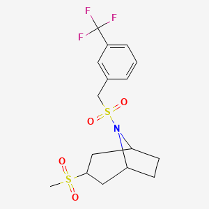 (1R,5S)-3-(methylsulfonyl)-8-((3-(trifluoromethyl)benzyl)sulfonyl)-8-azabicyclo[3.2.1]octane
