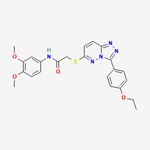 molecular formula C23H23N5O4S B2951174 N-(3,4-dimethoxyphenyl)-2-((3-(4-ethoxyphenyl)-[1,2,4]triazolo[4,3-b]pyridazin-6-yl)thio)acetamide CAS No. 852436-81-8