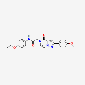 molecular formula C24H24N4O4 B2951175 N-(4-ethoxyphenyl)-2-[2-(4-ethoxyphenyl)-4-oxopyrazolo[1,5-a]pyrazin-5(4H)-yl]acetamide CAS No. 941876-53-5