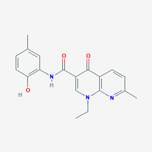 molecular formula C19H19N3O3 B2951179 1-ethyl-N-(2-hydroxy-5-methylphenyl)-7-methyl-4-oxo-1,4-dihydro-1,8-naphthyridine-3-carboxamide CAS No. 1251673-05-8