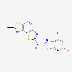 molecular formula C16H8F2N4S3 B2951207 N-(4,6-difluoro-1,3-benzothiazol-2-yl)-7-methyl-[1,3]thiazolo[5,4-e][1,3]benzothiazol-2-amine CAS No. 862976-52-1