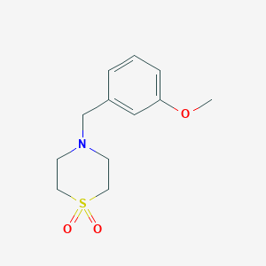 molecular formula C12H17NO3S B2951208 4-(3-Methoxybenzyl)-1lambda~6~,4-thiazinane-1,1-dione CAS No. 477858-28-9
