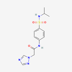 molecular formula C13H17N5O3S B2951209 N-[4-(propan-2-ylsulfamoyl)phenyl]-2-(1,2,4-triazol-1-yl)acetamide CAS No. 898656-78-5