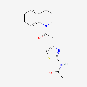 molecular formula C16H17N3O2S B2951213 N-(4-(2-(3,4-二氢喹啉-1(2H)-基)-2-氧代乙基)噻唑-2-基)乙酰胺 CAS No. 921564-79-6