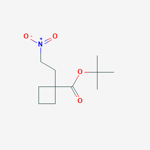 molecular formula C11H19NO4 B2951218 Tert-butyl 1-(2-nitroethyl)cyclobutane-1-carboxylate CAS No. 2445794-67-0