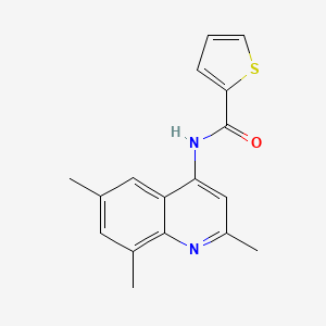 molecular formula C17H16N2OS B2951223 N-(2,6,8-trimethylquinolin-4-yl)thiophene-2-carboxamide CAS No. 946360-62-9