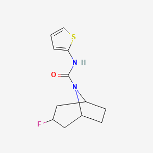 3-fluoro-N-(thiophen-2-yl)-8-azabicyclo[3.2.1]octane-8-carboxamide