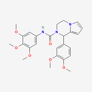 molecular formula C25H29N3O6 B2951228 1-(3,4-dimethoxyphenyl)-N-(3,4,5-trimethoxyphenyl)-3,4-dihydropyrrolo[1,2-a]pyrazine-2(1H)-carboxamide CAS No. 899750-65-3