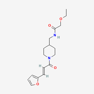 molecular formula C17H24N2O4 B2951233 (E)-2-ethoxy-N-((1-(3-(furan-2-yl)acryloyl)piperidin-4-yl)methyl)acetamide CAS No. 1235696-50-0