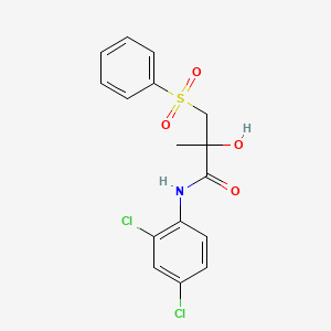 molecular formula C16H15Cl2NO4S B2951239 3-(benzenesulfonyl)-N-(2,4-dichlorophenyl)-2-hydroxy-2-methylpropanamide CAS No. 339275-79-5