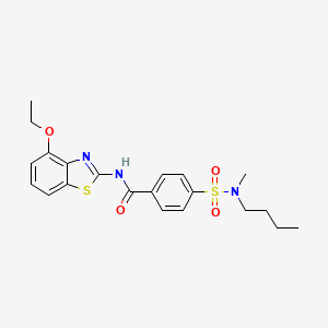 molecular formula C21H25N3O4S2 B2951240 4-[butyl(methyl)sulfamoyl]-N-(4-ethoxy-1,3-benzothiazol-2-yl)benzamide CAS No. 497073-65-1