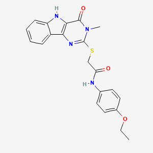 N-(4-ethoxyphenyl)-2-((3-methyl-4-oxo-4,5-dihydro-3H-pyrimido[5,4-b]indol-2-yl)thio)acetamide