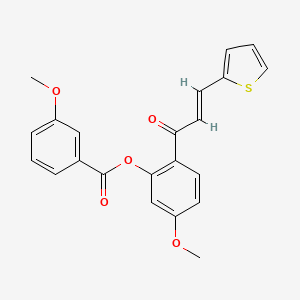 5-methoxy-2-[(2E)-3-(thiophen-2-yl)prop-2-enoyl]phenyl 3-methoxybenzoate