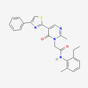 N~1~-(2-ethyl-6-methylphenyl)-2-[2-methyl-6-oxo-5-(4-phenyl-1,3-thiazol-2-yl)-1(6H)-pyrimidinyl]acetamide
