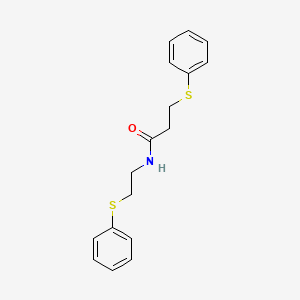 molecular formula C17H19NOS2 B2951261 3-(phenylsulfanyl)-N-[2-(phenylsulfanyl)ethyl]propanamide CAS No. 337923-39-4
