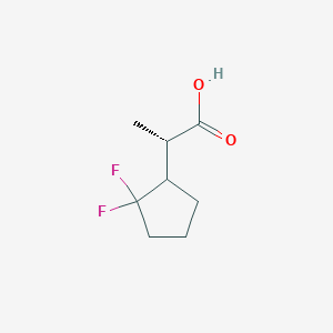molecular formula C8H12F2O2 B2951265 (2S)-2-(2,2-Difluorocyclopentyl)propanoic acid CAS No. 2248215-45-2