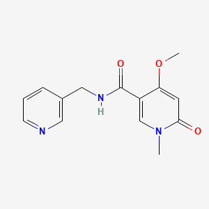 4-methoxy-1-methyl-6-oxo-N-(pyridin-3-ylmethyl)-1,6-dihydropyridine-3-carboxamide