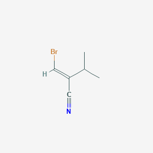 molecular formula C6H8BrN B2951274 (2E)-2-(Bromomethylidene)-3-methylbutanenitrile CAS No. 2241145-47-9