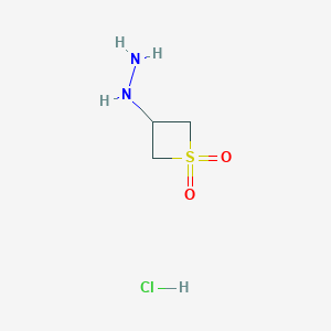 (1,1-Dioxothietan-3-yl)hydrazine;hydrochloride