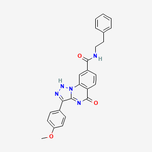 3-(4-methoxyphenyl)-5-oxo-N-(2-phenylethyl)-4,5-dihydro[1,2,3]triazolo[1,5-a]quinazoline-8-carboxamide