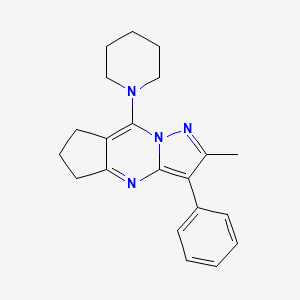 2-methyl-3-phenyl-8-(piperidin-1-yl)-6,7-dihydro-5H-cyclopenta[d]pyrazolo[1,5-a]pyrimidine