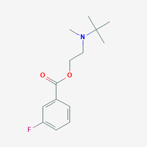 molecular formula C14H20FNO2 B295129 2-[Tert-butyl(methyl)amino]ethyl 3-fluorobenzoate 