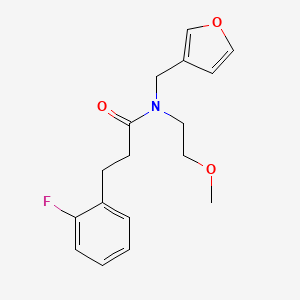 molecular formula C17H20FNO3 B2951301 3-(2-fluorophenyl)-N-(furan-3-ylmethyl)-N-(2-methoxyethyl)propanamide CAS No. 1797802-89-1