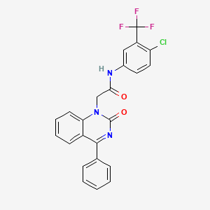 molecular formula C23H15ClF3N3O2 B2951302 N-(4-chloro-3-(trifluoromethyl)phenyl)-2-(2-oxo-4-phenylquinazolin-1(2H)-yl)acetamide CAS No. 959505-02-3