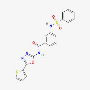 3-benzenesulfonamido-N-[5-(thiophen-2-yl)-1,3,4-oxadiazol-2-yl]benzamide