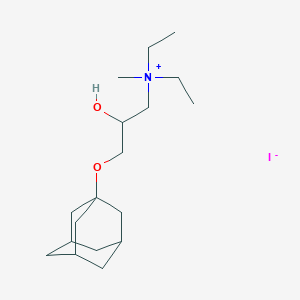 3-((3s,5s,7s)-adamantan-1-yloxy)-N,N-diethyl-2-hydroxy-N-methylpropan-1-aminium iodide