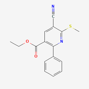 Ethyl 5-cyano-6-(methylsulfanyl)-2-phenylnicotinate