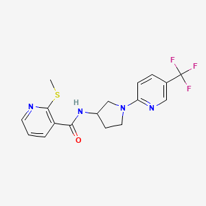 2-(methylthio)-N-(1-(5-(trifluoromethyl)pyridin-2-yl)pyrrolidin-3-yl)nicotinamide