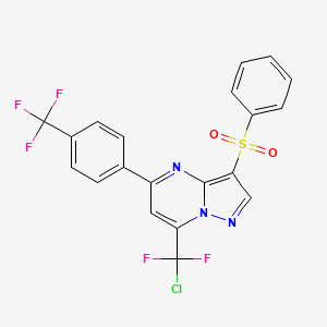 3-(benzenesulfonyl)-7-(chlorodifluoromethyl)-5-[4-(trifluoromethyl)phenyl]pyrazolo[1,5-a]pyrimidine