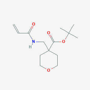 molecular formula C14H23NO4 B2951337 Tert-butyl 4-[(prop-2-enamido)methyl]oxane-4-carboxylate CAS No. 2094470-54-7