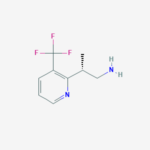 molecular formula C9H11F3N2 B2951341 (2R)-2-[3-(Trifluoromethyl)pyridin-2-yl]propan-1-amine CAS No. 2248185-14-8