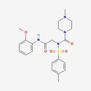 N-(2-((2-methoxyphenyl)amino)-2-oxoethyl)-4-methyl-N-tosylpiperazine-1-carboxamide