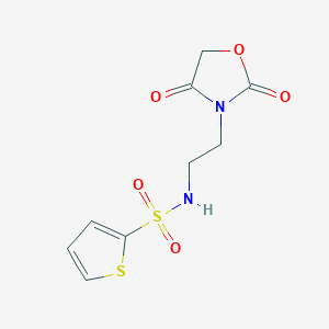 molecular formula C9H10N2O5S2 B2951345 N-(2-(2,4-dioxooxazolidin-3-yl)ethyl)thiophene-2-sulfonamide CAS No. 2034464-98-5