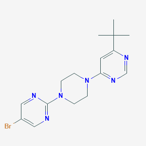 molecular formula C16H21BrN6 B2951357 4-[4-(5-Bromopyrimidin-2-yl)piperazin-1-yl]-6-tert-butylpyrimidine CAS No. 2380142-59-4