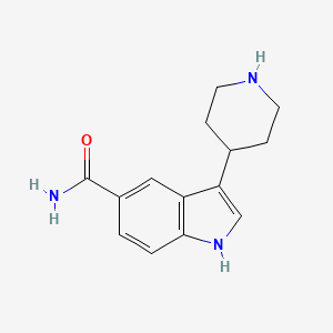 3-(piperidin-4-yl)-1H-indole-5-carboxamide