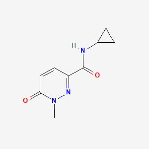 molecular formula C9H11N3O2 B2951363 N-cyclopropyl-1-methyl-6-oxo-1,6-dihydropyridazine-3-carboxamide CAS No. 1049524-88-0
