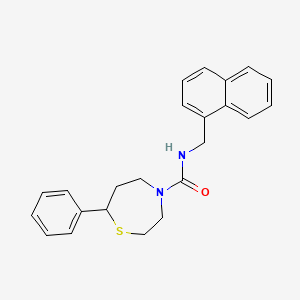 molecular formula C23H24N2OS B2951370 N-(naphthalen-1-ylmethyl)-7-phenyl-1,4-thiazepane-4-carboxamide CAS No. 1797896-57-1
