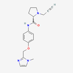 (2S)-N-{4-[(1-methyl-1H-imidazol-2-yl)methoxy]phenyl}-1-(prop-2-yn-1-yl)pyrrolidine-2-carboxamide